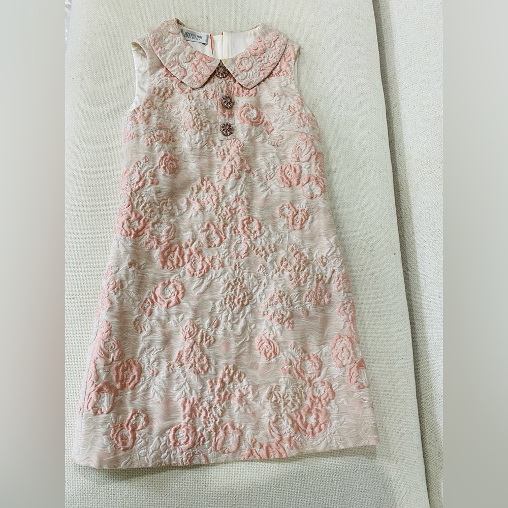 Luxury Italian jacquard silk mini dress